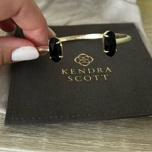 Kendra Scott Edie Cuff Bracelet Black Onyx and Gold